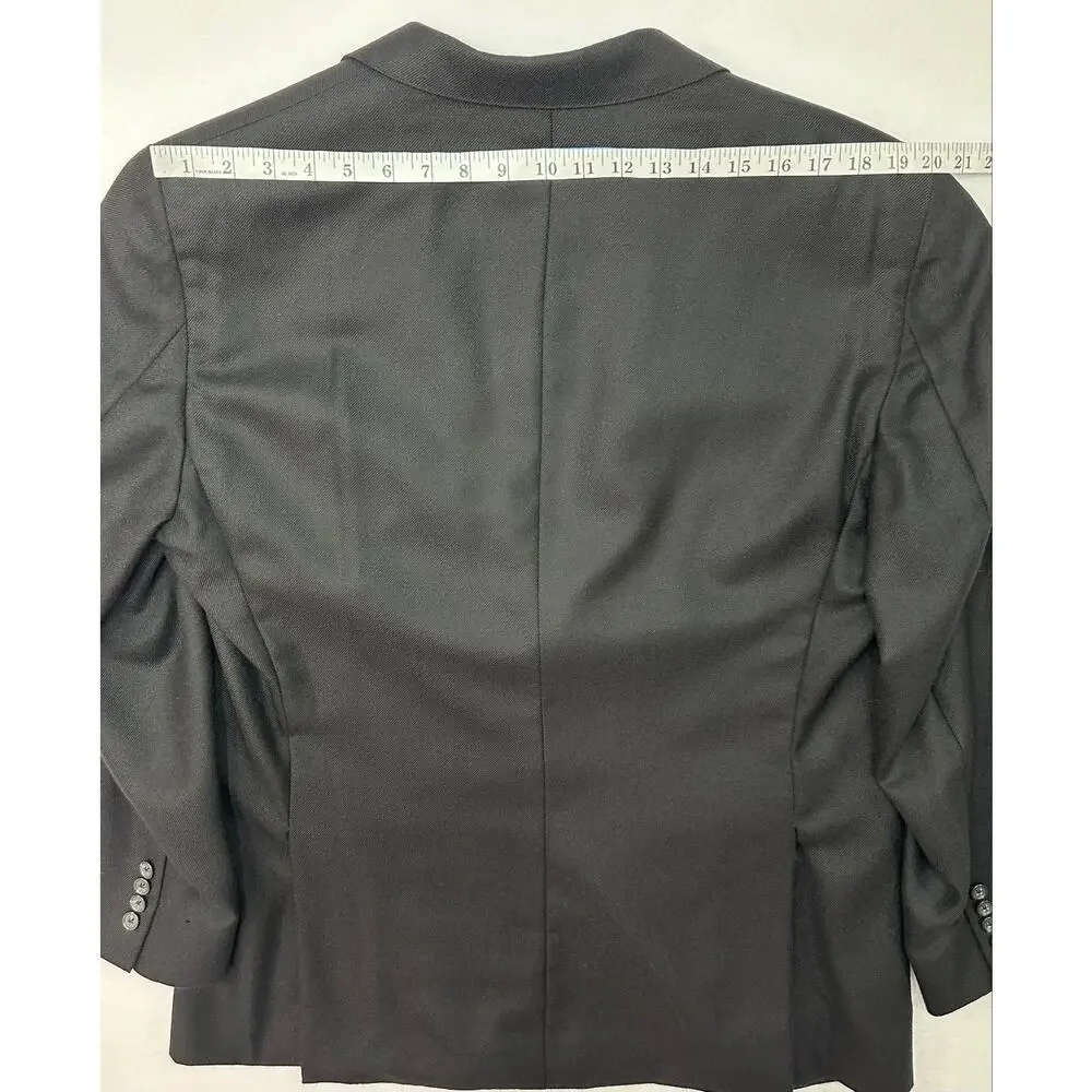 J.P. Tilford Samuelsohn 100% Loro Piana Worsted Cashmere Sport Coat Black 46R